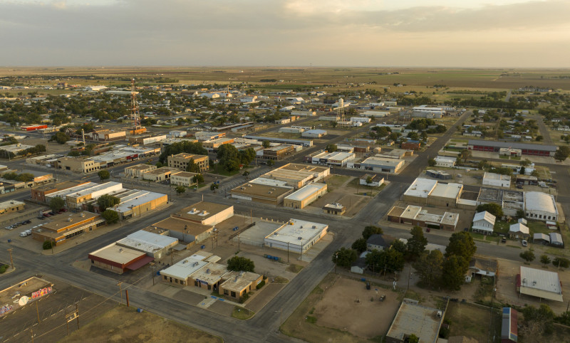 Aerial of Downtown Levelland